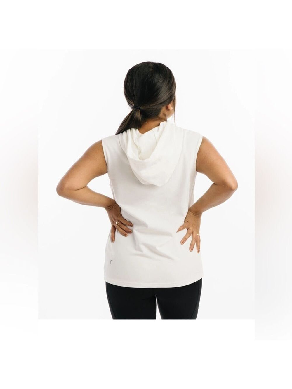 ZYIA Women’s NWT Fighter Sleeveless Hoodie White XL - Picture 8 of 10